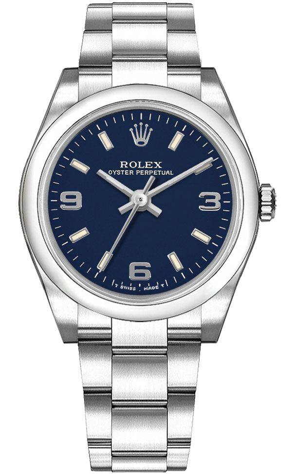 Rolex Oyster Perpetual Self winding Automatic Blue Ladies Watch 67480-BLUASO 