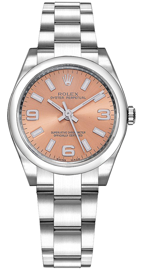Rolex Oyster Perpetual Self winding Automatic Pink Ladies Watch 177200-PNKASO 