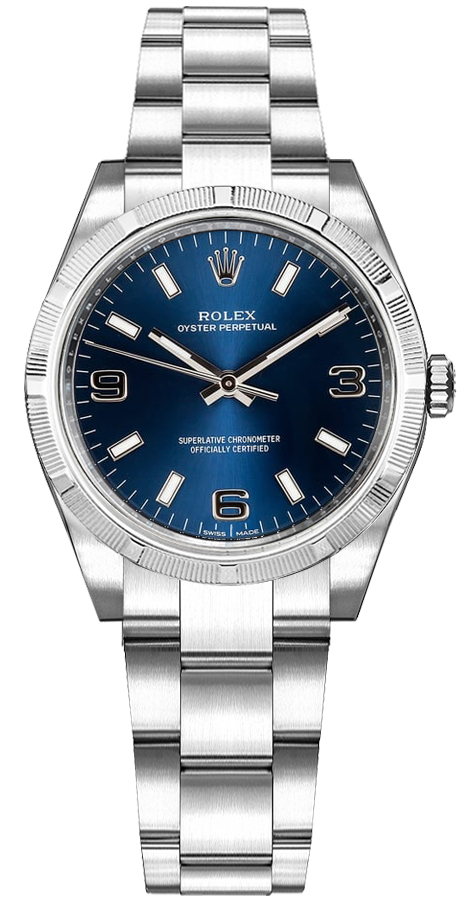 Rolex Oyster Perpetual Self winding Automatic Blue Ladies Watch 177210-BLUSAO 