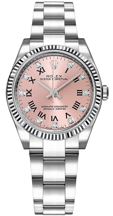 Rolex Oyster Perpetual Self winding Automatic Pink Ladies Watch 177234-PNKDRO 