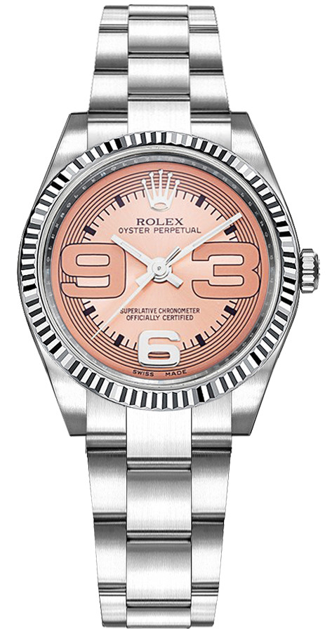 Rolex Oyster Perpetual Self winding Automatic Pink Ladies Watch 177234-PNKAO 