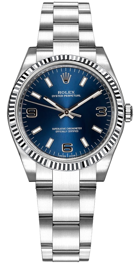 Rolex Oyster Perpetual Self winding Automatic Blue Ladies Watch 177234-BLUSAO 