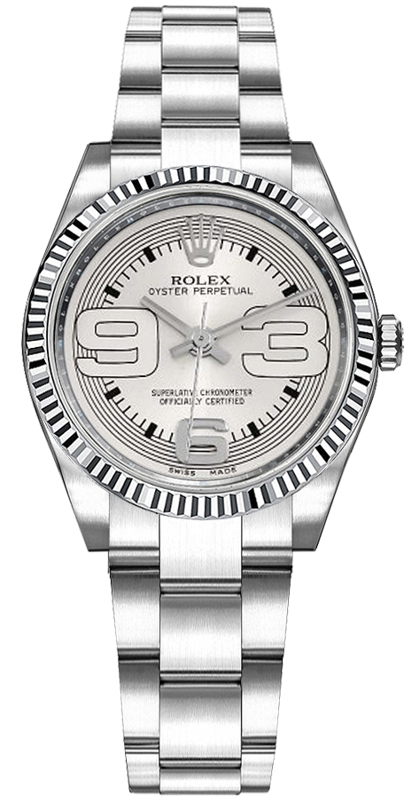 Rolex Oyster Perpetual Self winding Automatic Silver Ladies Watch 177234-SLVMXAO 