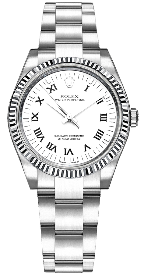 Rolex Oyster Perpetual Self winding Automatic White Ladies Watch 177234-WHTRO 