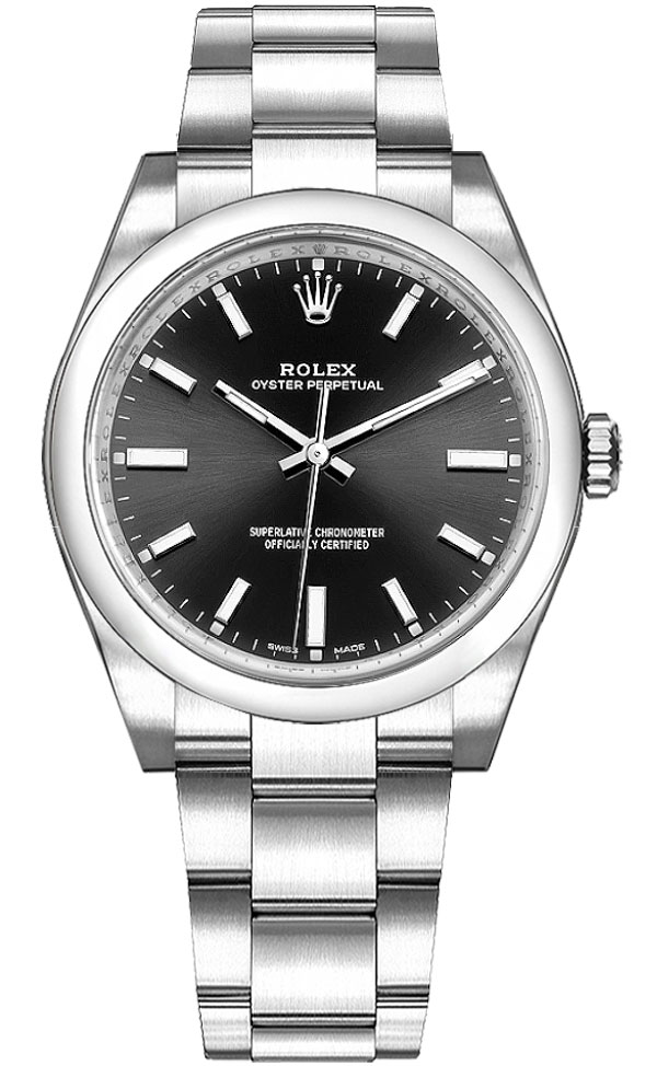Rolex Oyster Perpetual Self winding Automatic Black Ladies Watch 114200-0023 