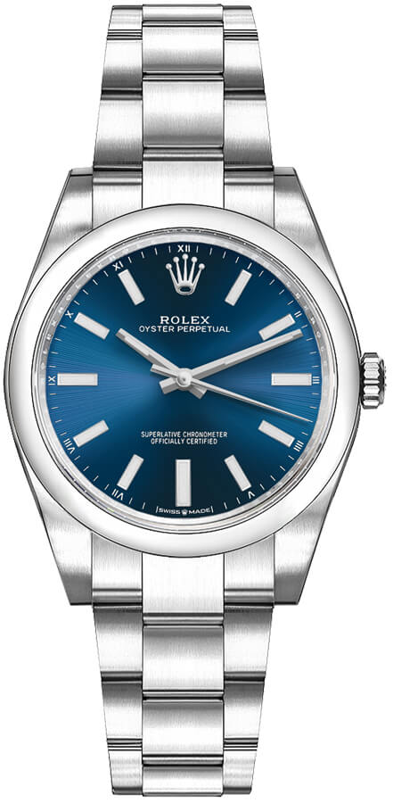 Rolex Oyster Perpetual Self winding Automatic Blue Ladies Watch 124200-0003 