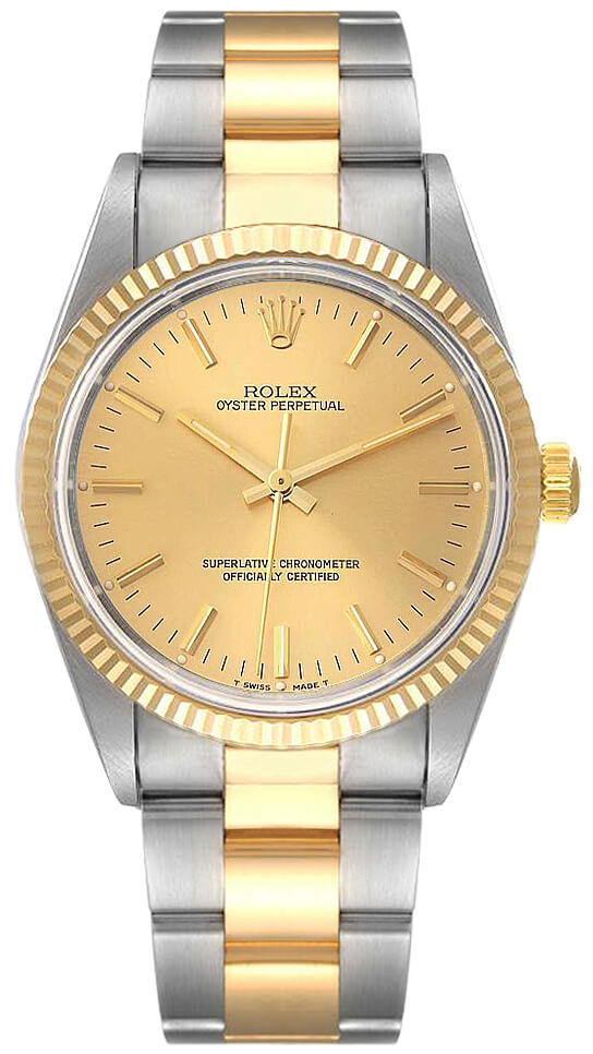 Rolex Oyster Perpetual Self winding Automatic Champagne Ladies Watch 14233-CHPSO 