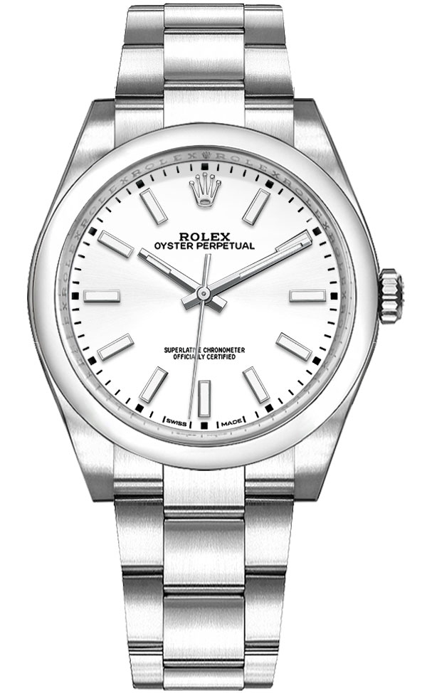 Rolex Oyster Perpetual Self winding Automatic White Ladies Watch 114200-0024 