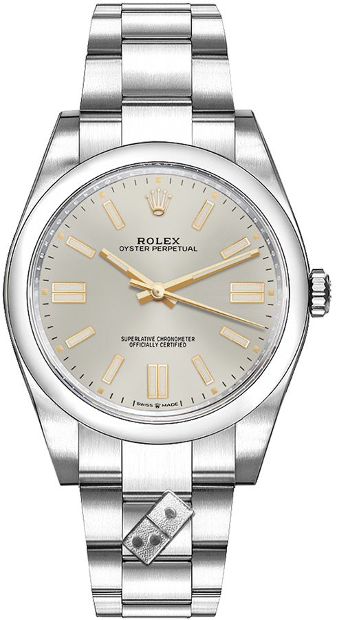 Rolex Oyster Perpetual Self winding Automatic Silver Unisex Watch 126000-0001-DOMINOS 