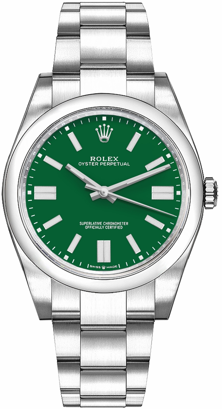 Rolex Oyster Perpetual Self winding Automatic Green Watch 126000-0005 