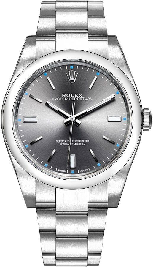 Rolex Oyster Perpetual Self winding Automatic Grey Mens Watch 114300-0001-SD 