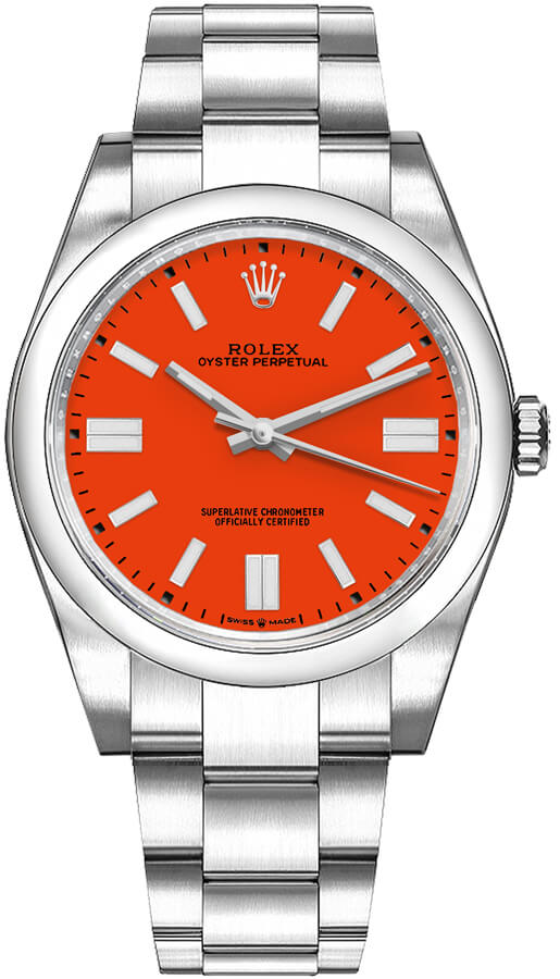Rolex Oyster Perpetual Self winding Automatic Red Mens Watch 124300-0007 