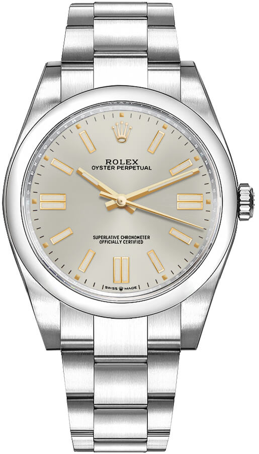 Rolex Oyster Perpetual Self winding Automatic Silver Mens Watch 124300-0001 