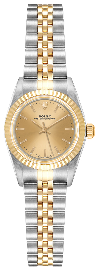 Rolex Oyster Perpetual Self winding Automatic Champagne Ladies Watch 67193-CHPSJ 