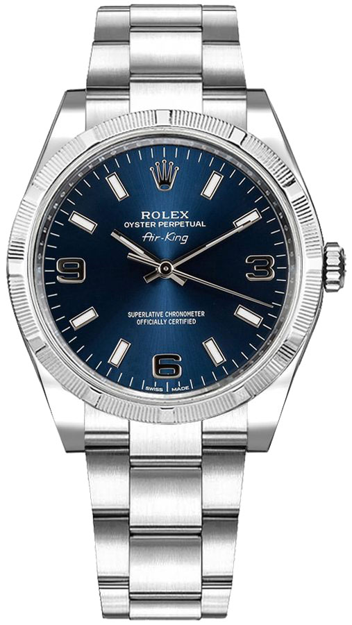 Rolex Oyster Perpetual Self winding Automatic Blue Ladies Watch 114210-BLUE 