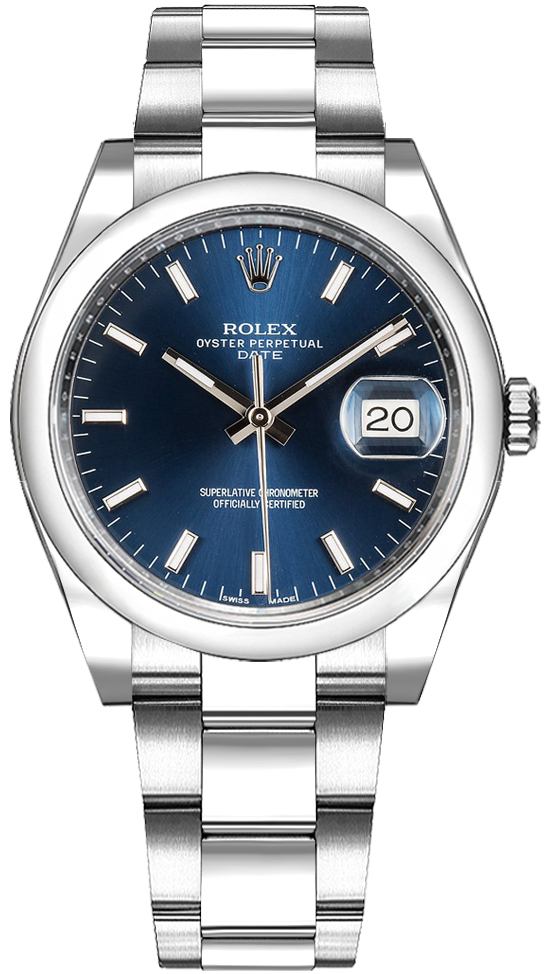 Rolex Oyster Perpetual Self winding Automatic Blue Ladies Watch 115200-0007 