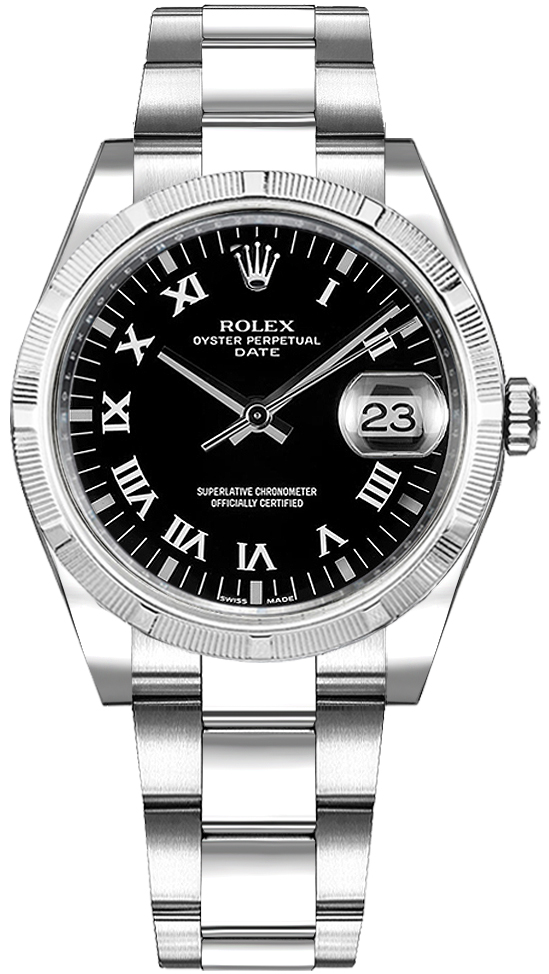 Rolex Oyster Perpetual Self winding Automatic Black Ladies Watch 115210-BLKRSO 