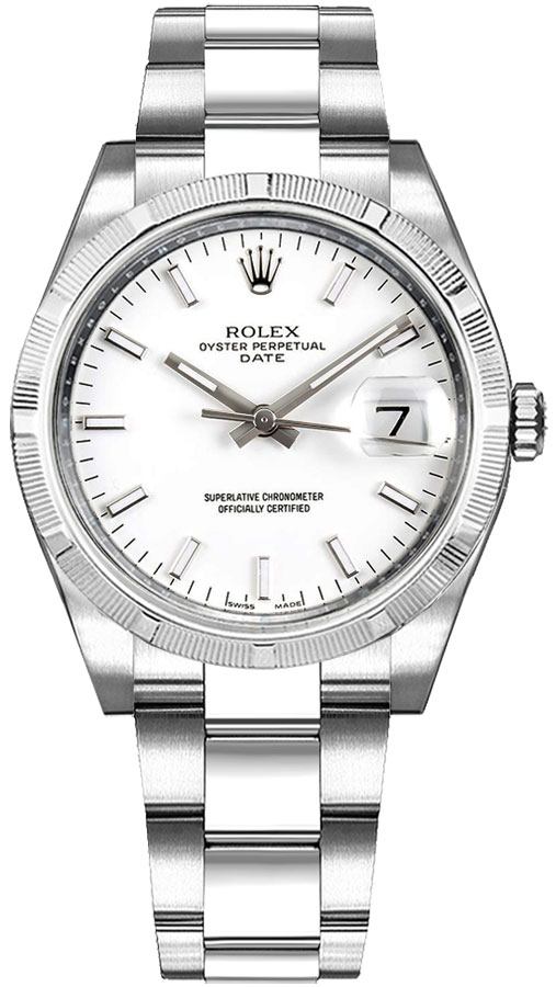 Rolex Oyster Perpetual Self winding Automatic Chronometer White Ladies Watch 115210-WHTSO 