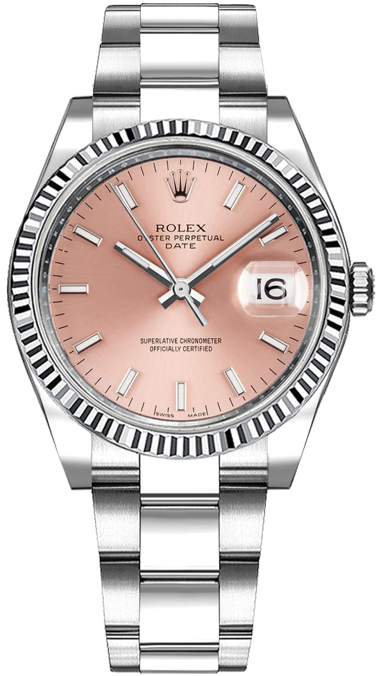 Rolex Oyster Perpetual Self winding Automatic Chronometer Pink Watch 115234-0006 