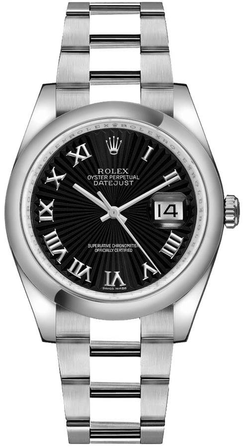 Rolex Datejust Self winding Automatic Chronometer Black Ladies Watch 116200-BLKBRO 