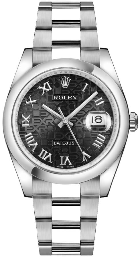 Rolex Datejust Self winding Automatic Chronometer Black Watch 116200-BLKJRO 