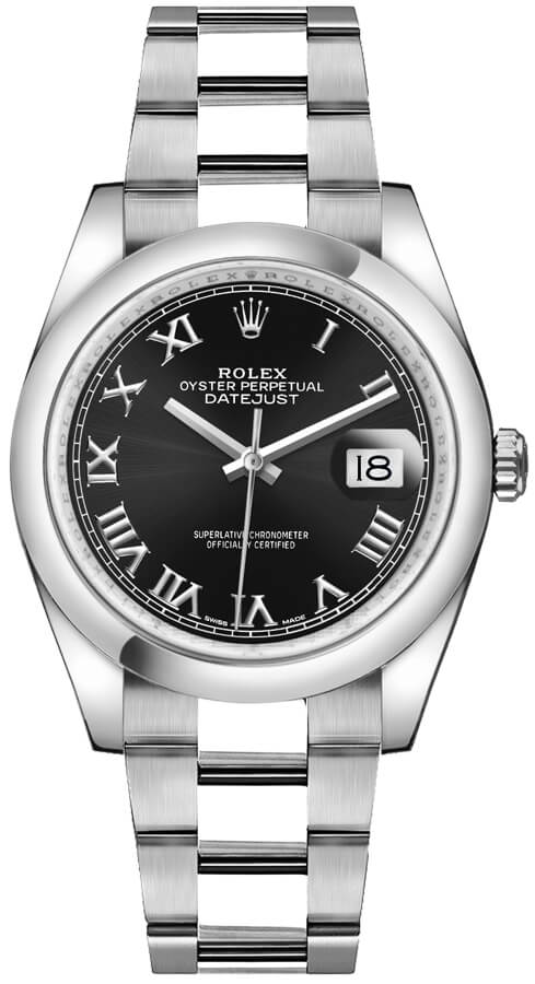 Rolex Datejust Self winding Automatic Black Unisex Watch 116200-0061 