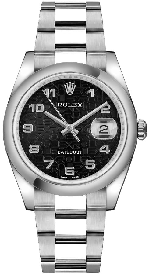 Rolex Datejust Self winding Automatic Chronometer Black Ladies Watch 116200-BLKAJO 