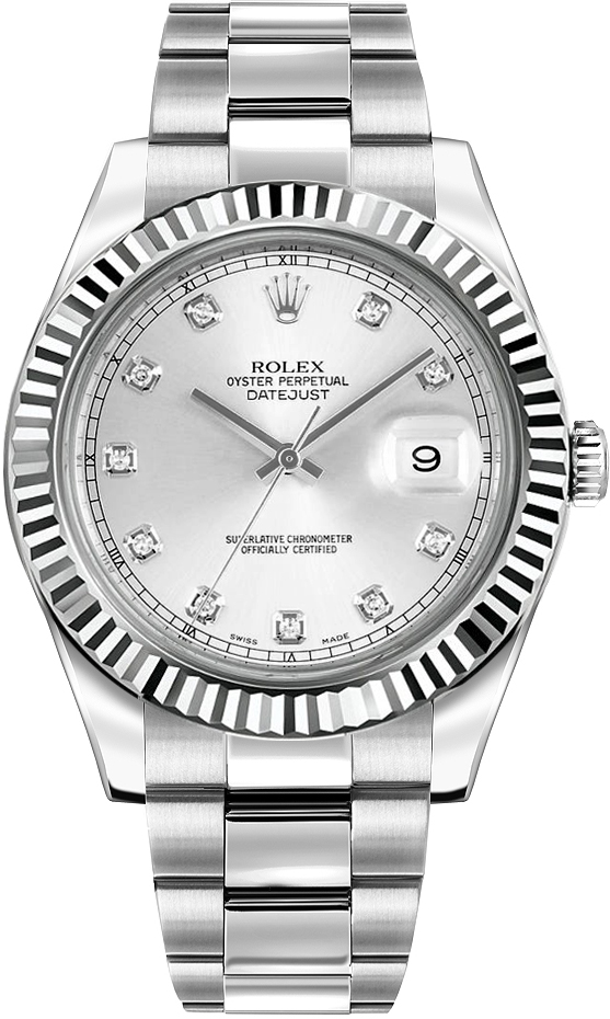 Rolex Datejust Self winding Automatic Silver Mens Watch 116334-0007 