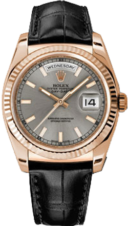 Rolex Day-Date Self winding Automatic Chronometer Grey Unisex Watch 118135-0005 