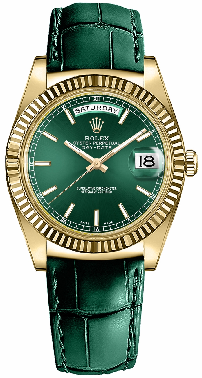Rolex Day-Date Self winding Automatic Green Unisex Watch 118138-0003 