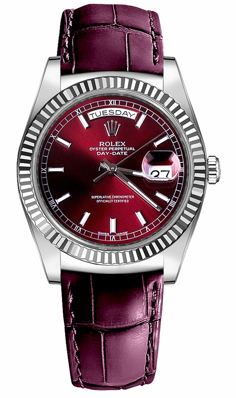 Rolex Day-Date Red Watch 118139-0007 