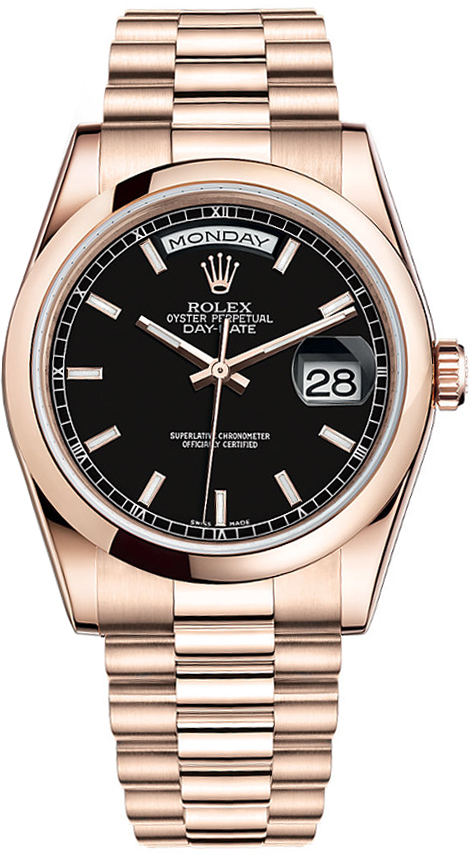 Rolex Day-Date Black Watch 118205-BLKSDP 