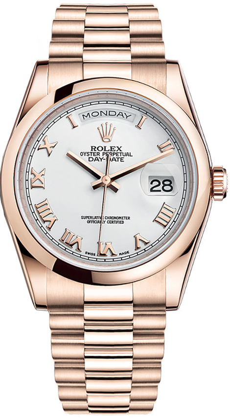 Rolex Day-Date White Watch 118205-WHTRDP 