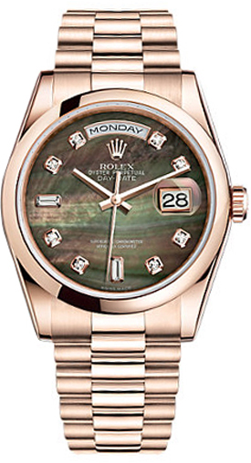 Rolex Day-Date Black Watch 118205-BMOPDP 