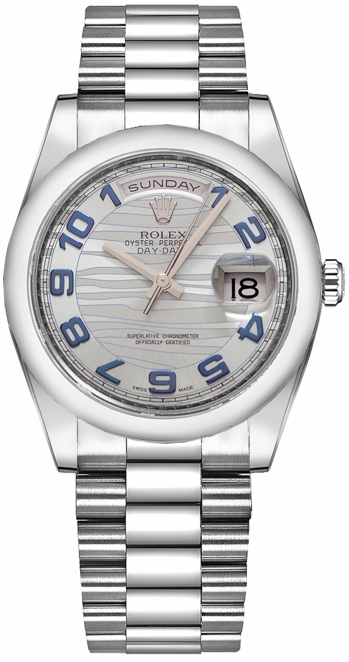 Rolex Day-Date Blue Watch 118206-BLUWAP 