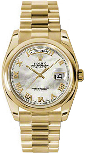 Rolex Day-Date Self winding Automatic Pearl White Unisex Watch 118208-MOPRDP 