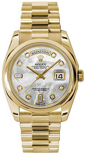 Rolex Day-Date Self winding Automatic Chronometer White Unisex Watch 118208-0061 