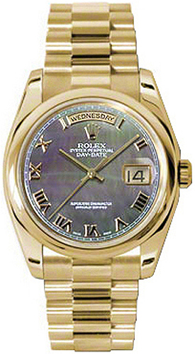 Rolex Day-Date Self winding Automatic Black Unisex Watch 118208-BMOPRDP 