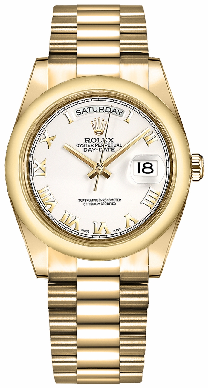 Rolex Day-Date Self Winding Automatic White Unisex Watch 118208-0072 