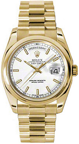 Rolex Day-Date Self winding Automatic Chronometer White Unisex Watch 118208-0068 