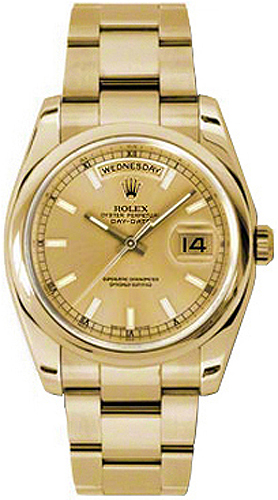 Rolex Day-Date Self winding Automatic Chronometer Champagne Unisex Watch 118208-0097 