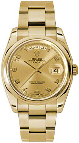 Rolex Day-Date Self winding Automatic Chronometer Champagne Unisex Watch 118208-CHPADO 