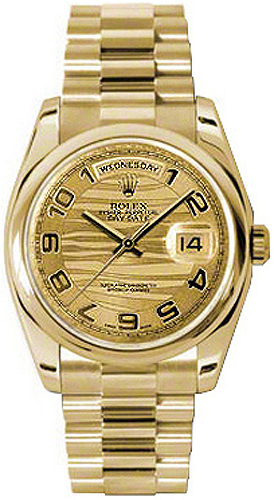 Rolex Day-Date Self winding Automatic Champagne Unisex Watch 118208-GLWADP 