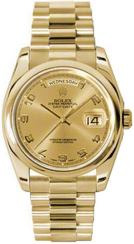 Rolex Day-Date Self winding Automatic Chronometer Champagne Unisex Watch 118208-CHPADP 