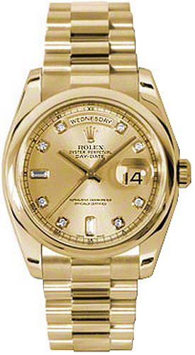 Rolex Day-Date Self winding Automatic Chronometer Champagne Watch 118208-0080 