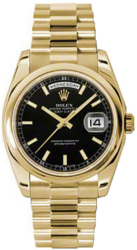 Rolex Day-Date Self winding Automatic Black Unisex Watch 118208-0082 