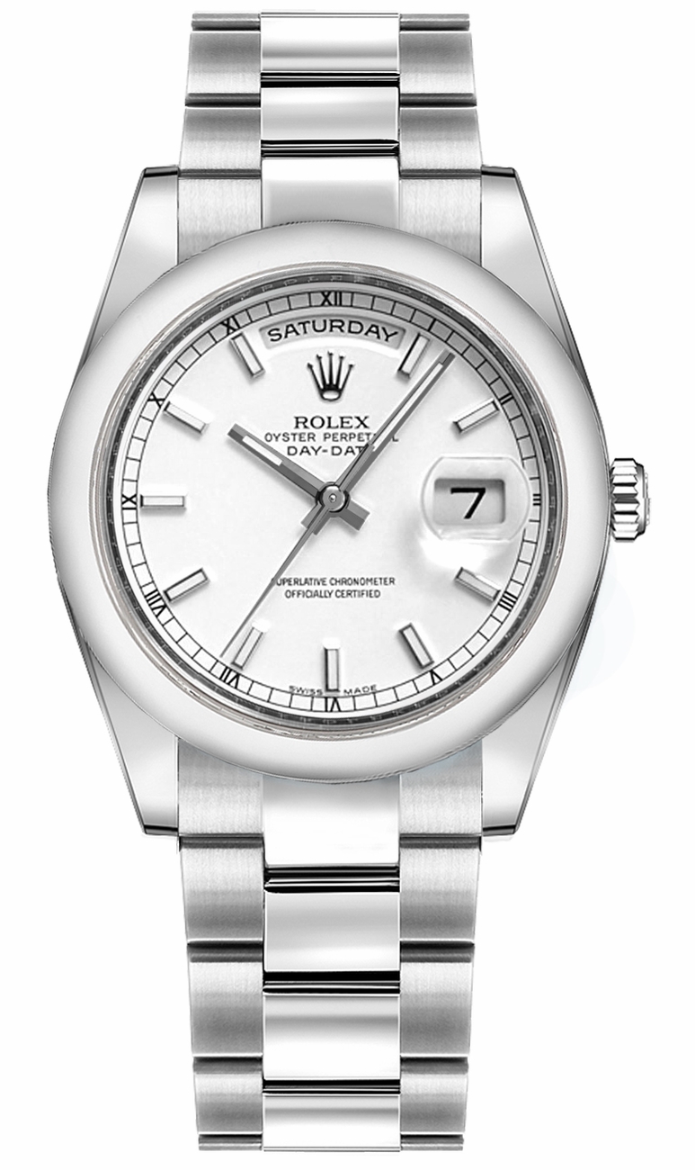 Rolex Day-Date Self winding Automatic Chronometer White Watch 118209-WHTSO 