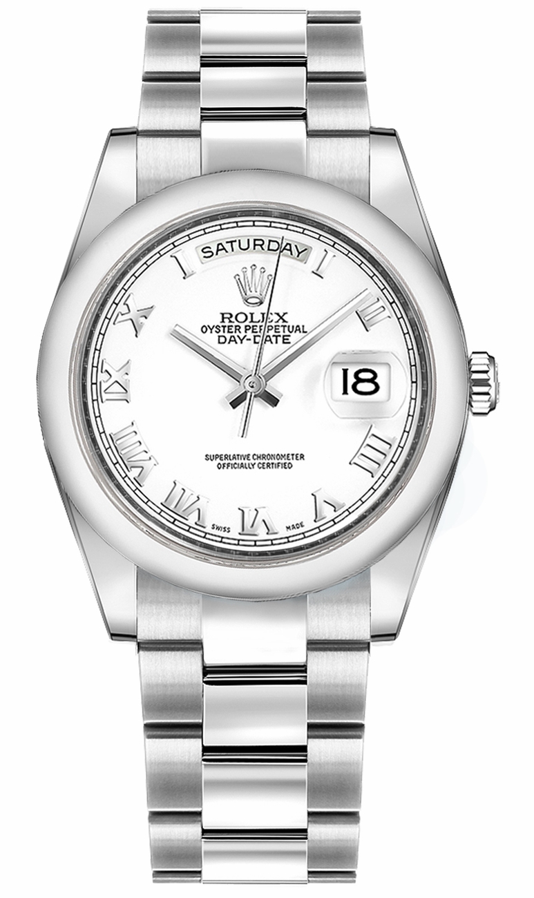 Rolex Day-Date Self winding Automatic White Watch 118209-WHTRO 