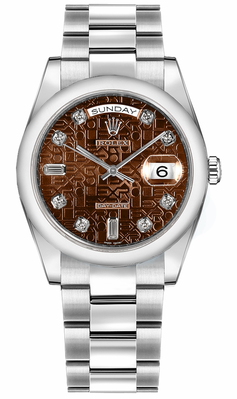Rolex Day-Date Brown Watch 118209-CHOJDO 