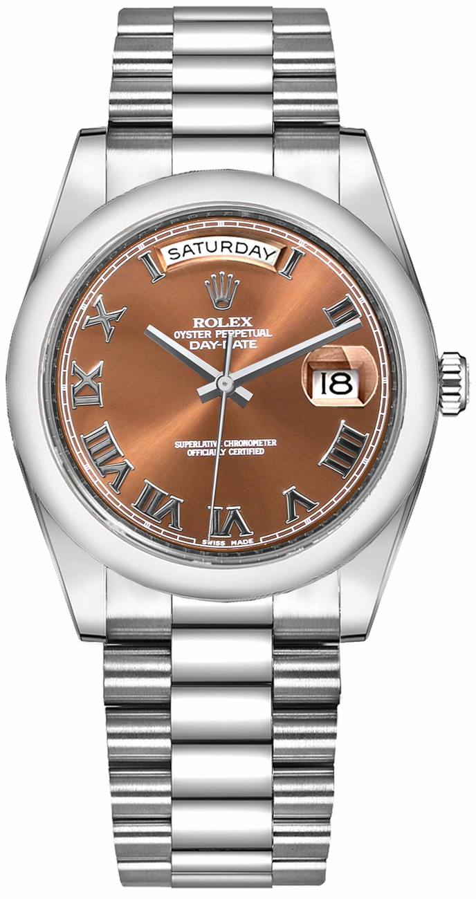 Rolex Day-Date Self winding Automatic Chronometer Chocolate Watch 118209-CPRRP 